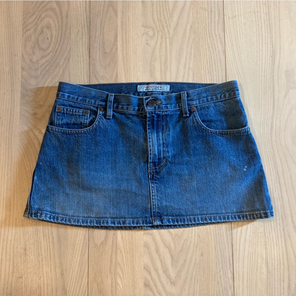 Abercrombie & Fitch Jean Mini Skirt with Pocket Detail, Y2K